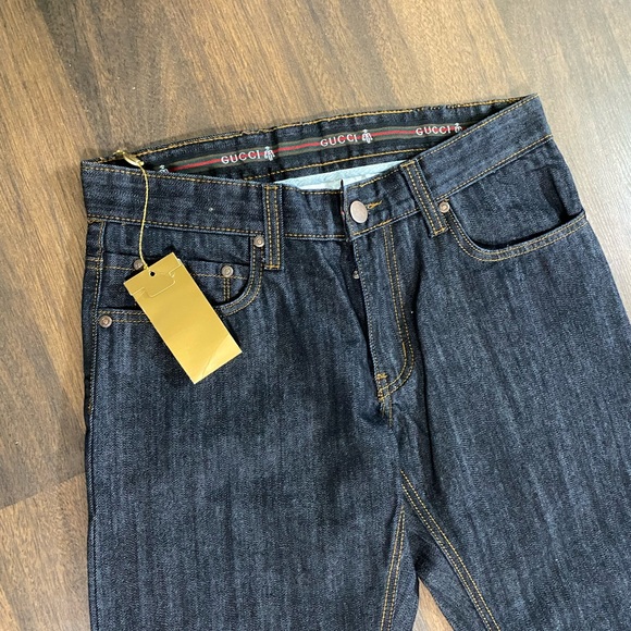 NEW Gucci 💯%Look-Like Men's Indigo Jeans Size 34 - Picture 10 of 14